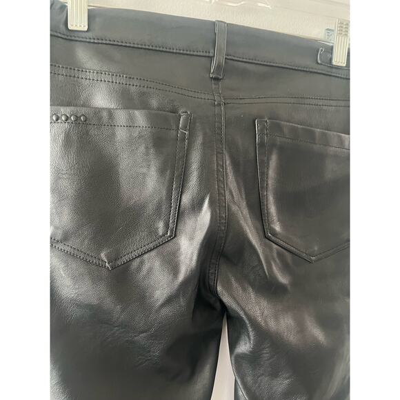 Blank NYC Pants Women's 27 Black Faux Leather Skinny Biker Festival Vegan Emo - Picture 7 of 8